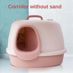 Pado Corridor Cat Litter Box 57.5*56.4*40cm-Blue