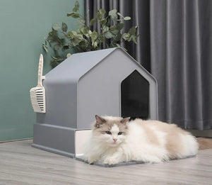 Pado House Cat Litter Box 46*46*44cm- Grey