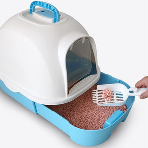 Pado Oval Cat Litter Box 53*41*41cm-Brown