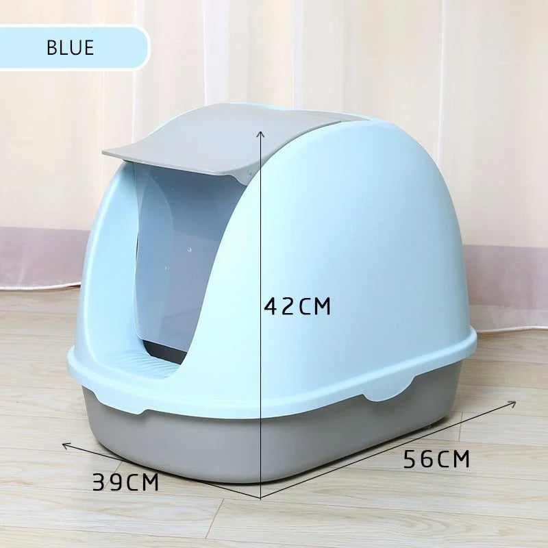Pado Portable Cat Litter Box 56*39*42cm-Blue