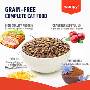 Wanpy Grain Free Complete Food for Adult Cat – Tuna Recipe - 1.5Kg