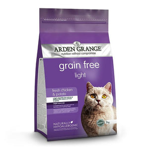 Arden Grange Grain Free Light Fresh Chicken & Potato Dry Cat Food - 2kg