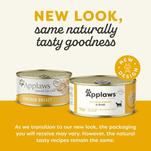 Applaws Chicken Breast in Broth Wet Cat Food Tin - 70g - Shopivet.com