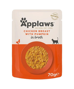 Applaws Chicken with Pumpkin in Broth Wet Cat Food 70g Pouch - 70G - Shopivet.com