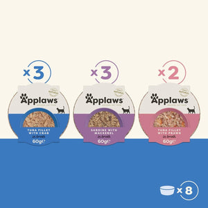 Applaws Fish Selection in Broth Adult Wet Cat Food 8 x 60g Pot - 60G - Shopivet.com