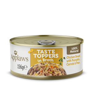 Applaws Taste Toppers in Broth Chicken with Vegetables Wet Dog Food 156g Tin - 156G - Shopivet.com