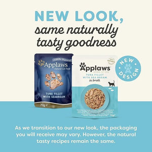 Applaws Tuna & Sea Bream Adult Wet Cat Food 70g Pouch - 70g - Shopivet.com