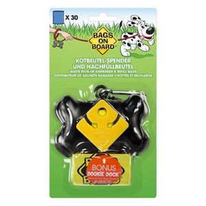 Bags on Board Dispenser Bone, Black, 30 Bags - Shopivet.com