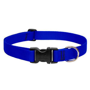 BASICS Adjustable Collar BLUE 1″ FOR LARGE DOGS - 12" - 20" - Shopivet.com