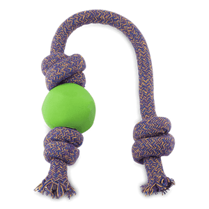 Beco Pets Eco - Friendly Ball on a Rope Dog Toy - Green Small - Shopivet.com