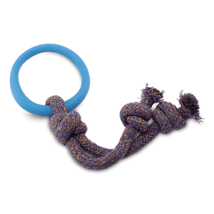 Beco Pets Hoop on a Rope Dog Toy - Blue Large - Shopivet.com