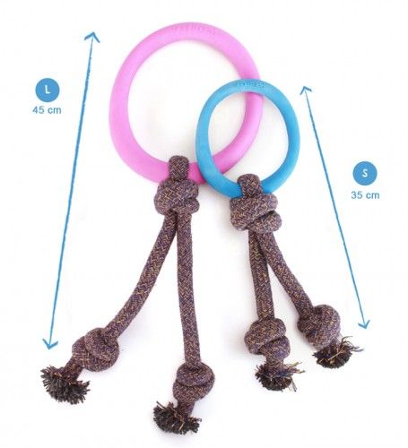 Beco Pets Hoop on a Rope Dog Toy - Blue Large - Shopivet.com