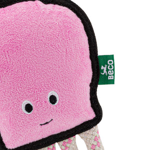 Beco Pets Rough & Tough Octopus Recycled Dog Toy - PINK MEDIUM - Shopivet.com