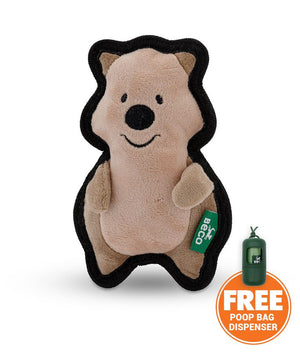 Beco Pets Rough & Tough Quokka Recycled Dog Toy - Brown Small - Shopivet.com