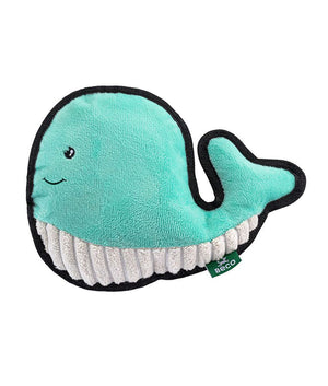 Beco Pets Rough & Tough Whale Recycled Dog Toy - BLUE MEDIUM - Shopivet.com