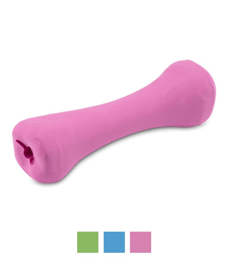 Beco Pets Rubber Treat Bone Dog Toy - Green Small - Shopivet.com