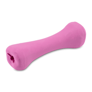 Beco Pets Rubber Treat Bone Dog Toy - Pink Medium - Shopivet.com