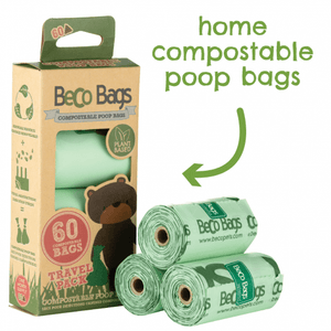 Beco Pets Unscented Compostable Poop Bags 60pcs - 60 pcs - Shopivet.com