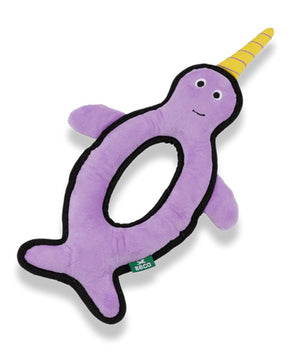 Beco Rough and Tough Narwhal Soft Dog Toy - Large - Shopivet.com