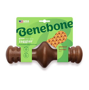 Benebone Zaggler Dog Chew Toy – Peanut - Large - Shopivet.com