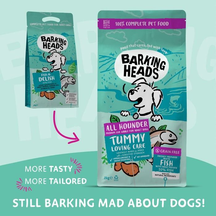 Barking Heads Tummy Loving Care Fish Dry Dog Food - 2kg
