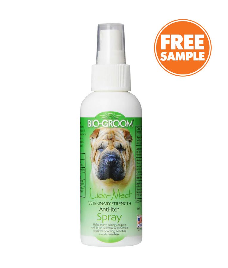 Bio - Groom Lido - Med Veterinary Strength Anti - Itch Dog Spray 8oz - 8 oz. - Shopivet.com