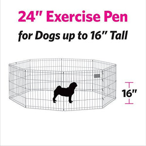 Blue Exercise Pen with Door 24″ - Shopivet.com