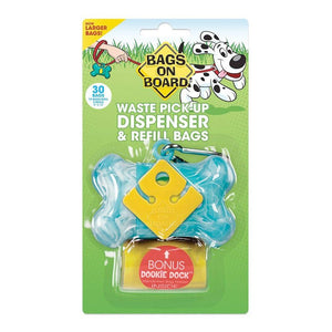 BOB Dispenser Marble Bone Turquoise - Shopivet.com