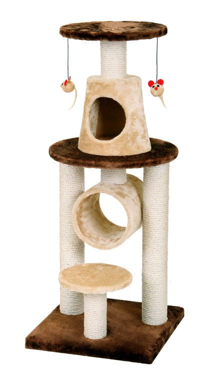 BONALTI Cat Play Tower - Brown-Beige - Shopivet.com