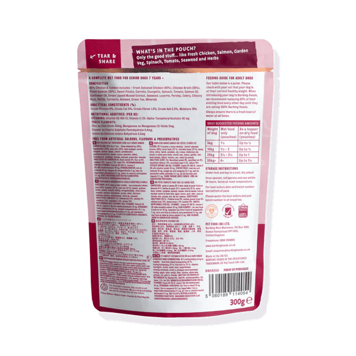 Barking Heads Golden Years Senior Wet Dog Food 300g - 300G