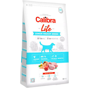 Calibra Dog Life Junior Medium Breed Chicken 12kg - Shopivet.com