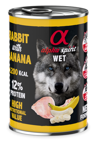 Canned Dog Food Rabbit With Banana 400 g