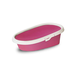 Cat litter box MINOU MINI 43 x 30 x 14h - dark - pink - Shopivet.com