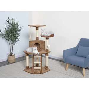 Cat Tree with Ladder & Rope SIZE 81Wx64Lx121H - Shopivet.com