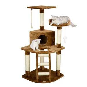Cat Tree with Ladder & Rope SIZE 81Wx64Lx121H - Shopivet.com