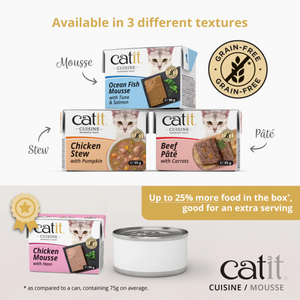 Catit Cuisine Beef Pate with Carrots, 95 g Tetra, 12pcs/box