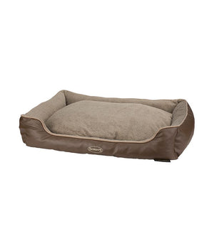 Scruffs Chateau Orthopaedic Box Dog Bed - LATTE Medium