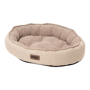 Rogz Athen Oval Cat Bed - Beige Medium
