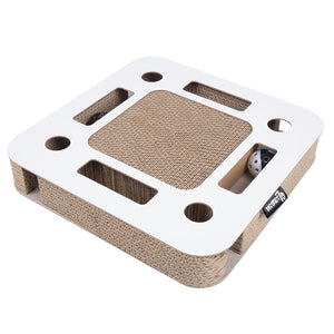 District 70 Spy Cardboard Scratcher Cat Toy - WHITE - Shopivet.com