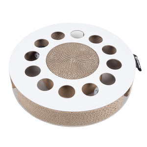 District 70 Whirl Cardboard Scratcher Cat Toy - WHITE - Shopivet.com