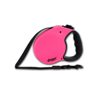 Doggo everyday retractable leash 4m, S, pink