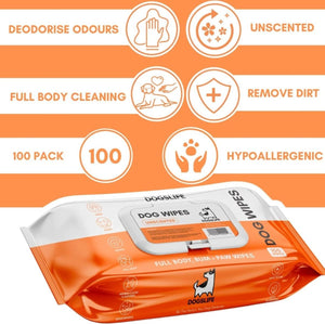 DogsLife Unscented Grooming Dog Wipes 100pcs - Shopivet.com