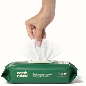 Earth Rated Dog Wipes 100 Count - Lavender - Shopivet.com
