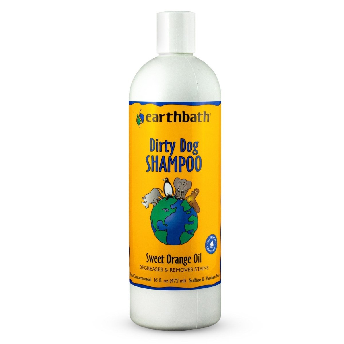 earthbath® Dirty Dog Shampoo Sweet Orange Oil, Degreases & Removes Sta