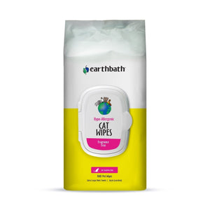 earthbath® Hypo - Allergenic Cat Grooming Wipes, Fragrance Free, Cleans & Conditions, 100 ct plant - based wipes in re - sealable pouch - Shopivet.com