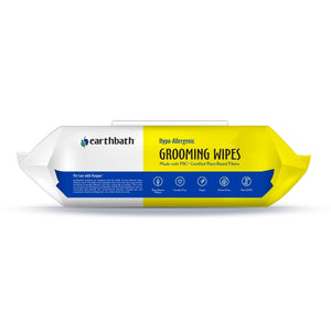 earthbath® Hypo - Allergenic Grooming Wipes, Fragrance Free, Cleans & Conditions, 100 ct plant - based wipes in re - sealable pouch - Shopivet.com