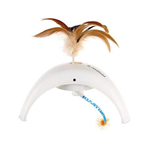Feather Spinner with 2 Replacable Natural Feathers Caps - Shopivet.com