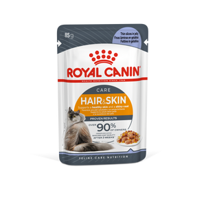 Feline Care Nutrition Hair & Skin Jelly (WET FOOD - Pouches) 12x85g