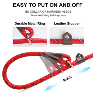 Fida Durable Slip Lead Dog Leash / Training Leash(6ft length, 1/2″ thick Rope) - yellow - Shopivet.com