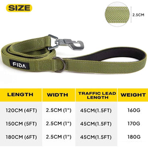 Fida Heavy Duty Dog Leash - grey - Shopivet.com